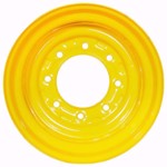 Set of 4, 10x16.5 Skid Steer Wheels/Rims 16.5x8.25 - New Holland Yellow