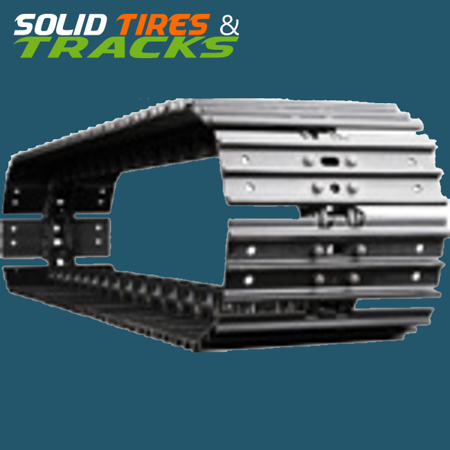 Set of 2, 400mm Excavator Steel Tracks with Grouser Shoes x 38 links